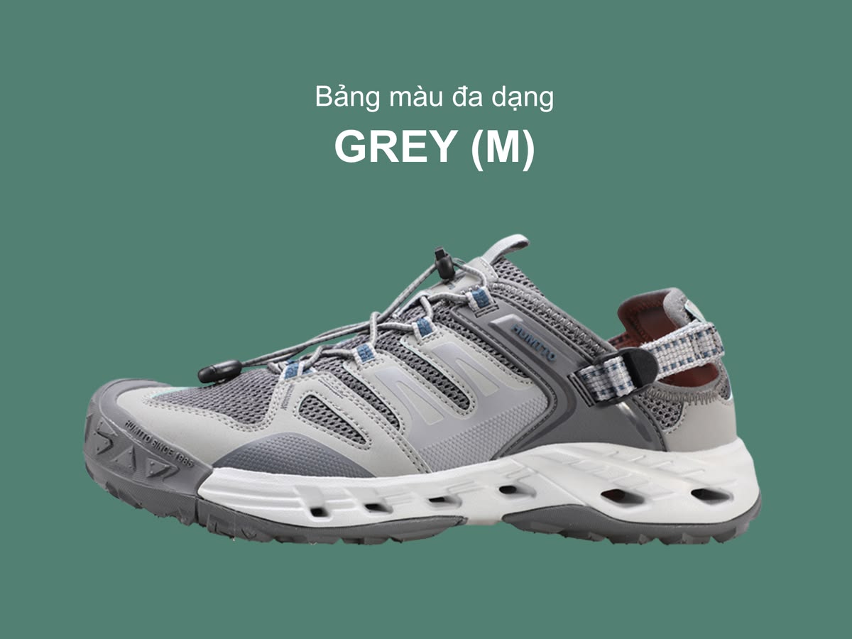 Giày sandals nữ Humtto 670148B trekking đi biển mặt lưới dây rút mau khô-18