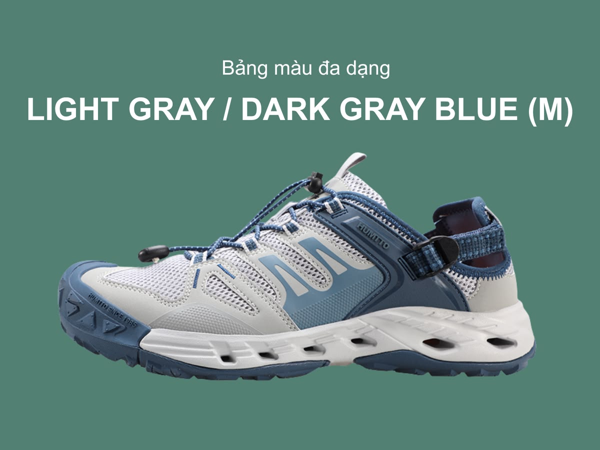 Giày sandals nữ Humtto 670148B trekking đi biển mặt lưới dây rút mau khô-19