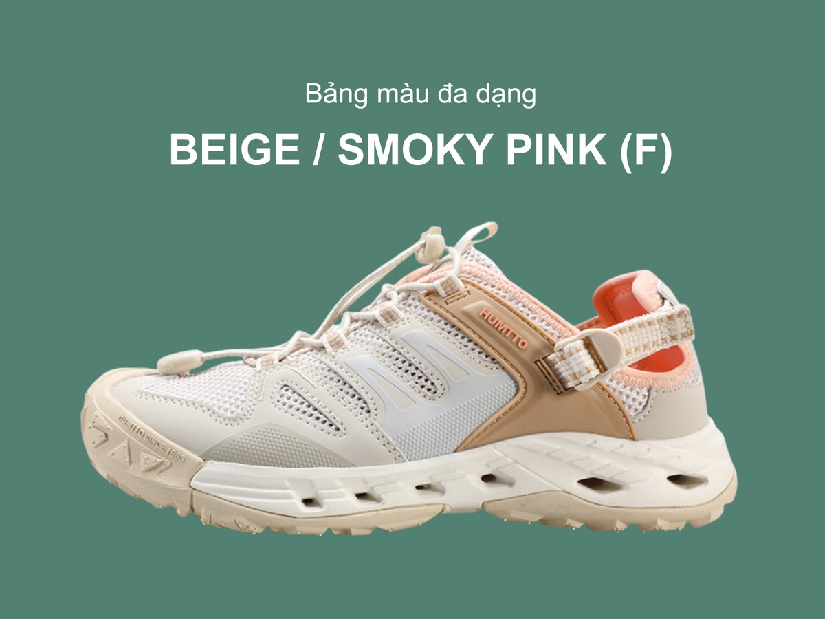 Giày sandals nữ Humtto 670148B trekking đi biển mặt lưới dây rút mau khô-20