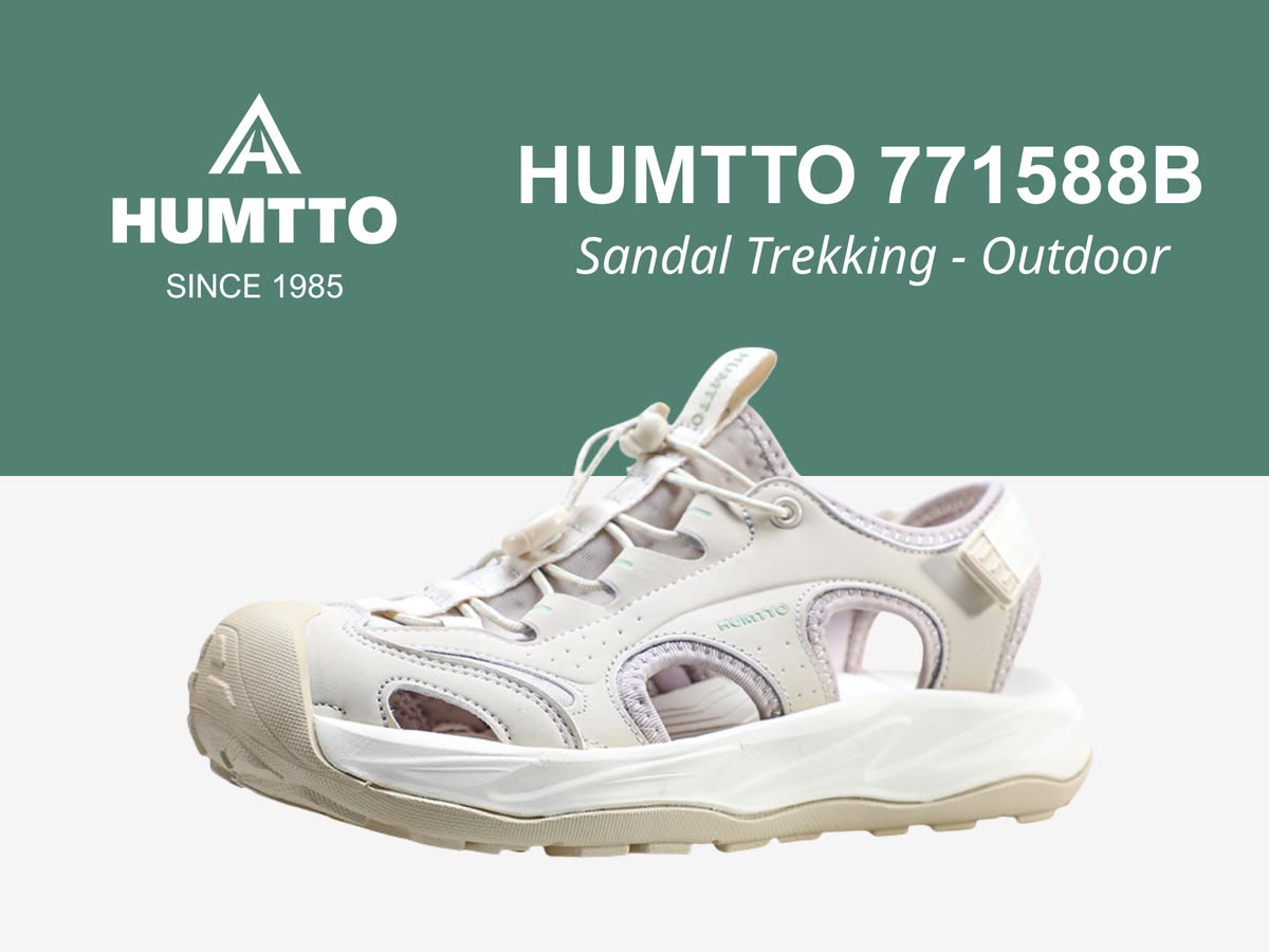 Sandals nữ Humtto 771588B leo núi lội nước dây rút Velcro tiện lợi-11