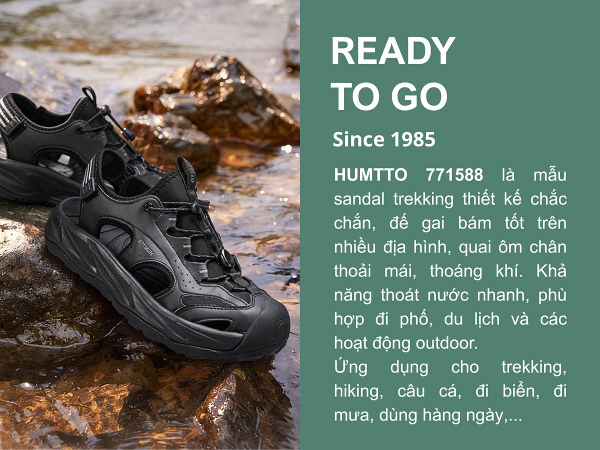 Sandals nữ Humtto 771588B leo núi lội nước dây rút Velcro tiện lợi-12