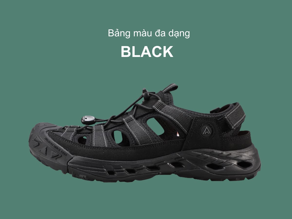 Sandals nam Humtto 670823A lội nước chống trượt dán nhám Velcro tiện lợi-17