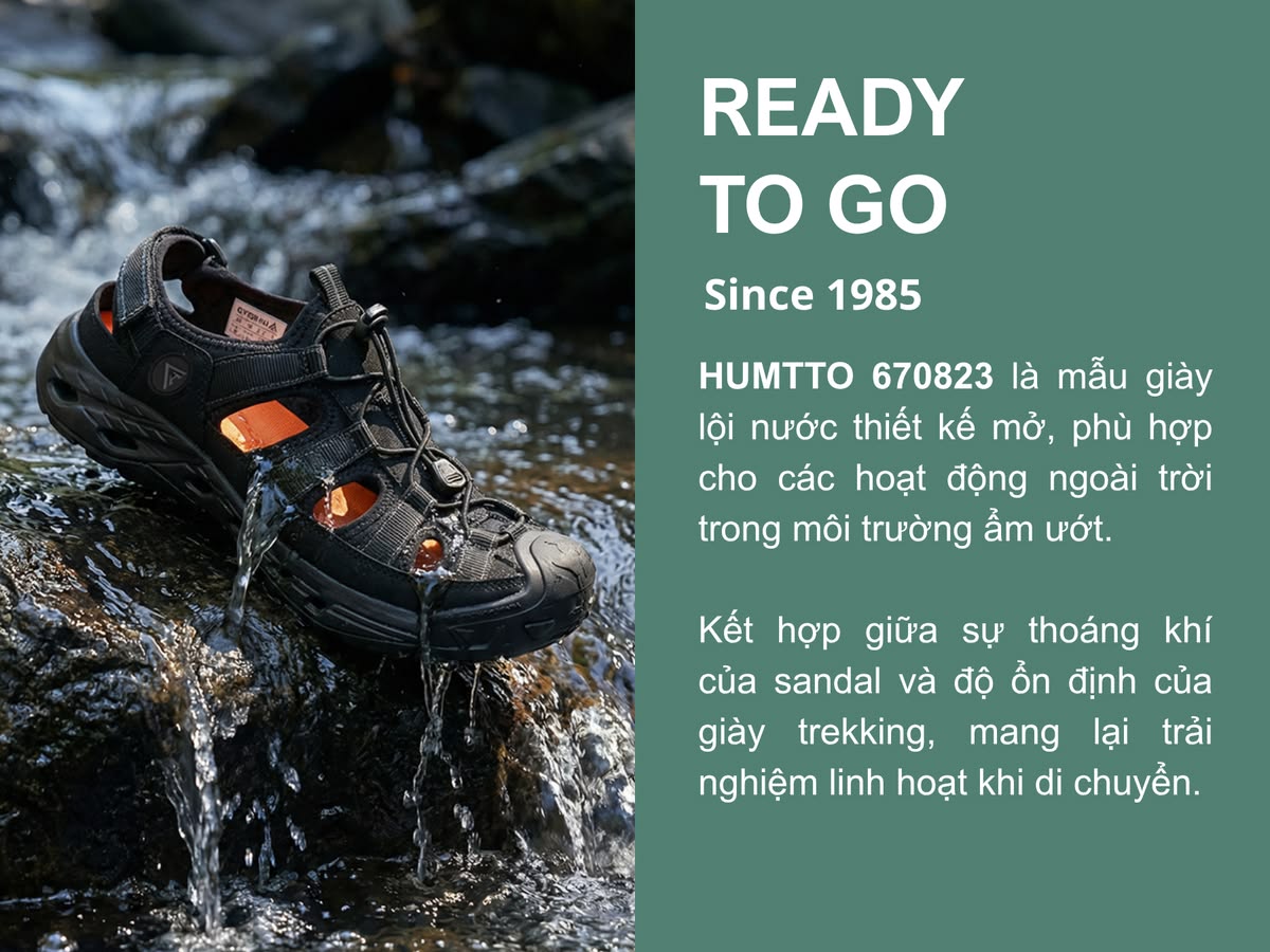  Sandals nữ Humtto 670823B lội nước đế gai chống trượt Velcro tiện lợi-12