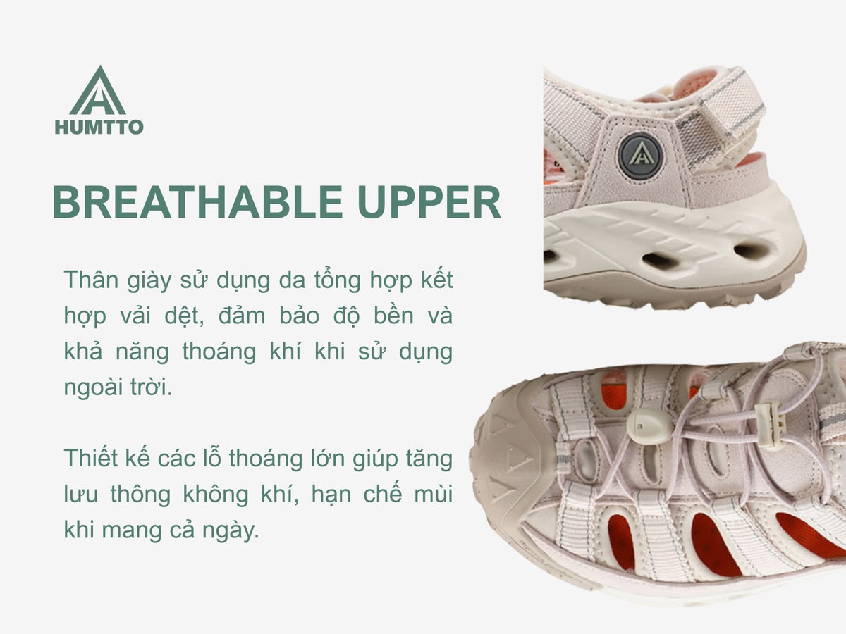  Sandals nữ Humtto 670823B lội nước đế gai chống trượt Velcro tiện lợi-13