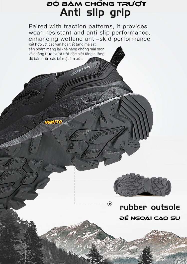 Giày hiking unisex Humtto 160112A dây to chắc mau khô thoáng khí-11
