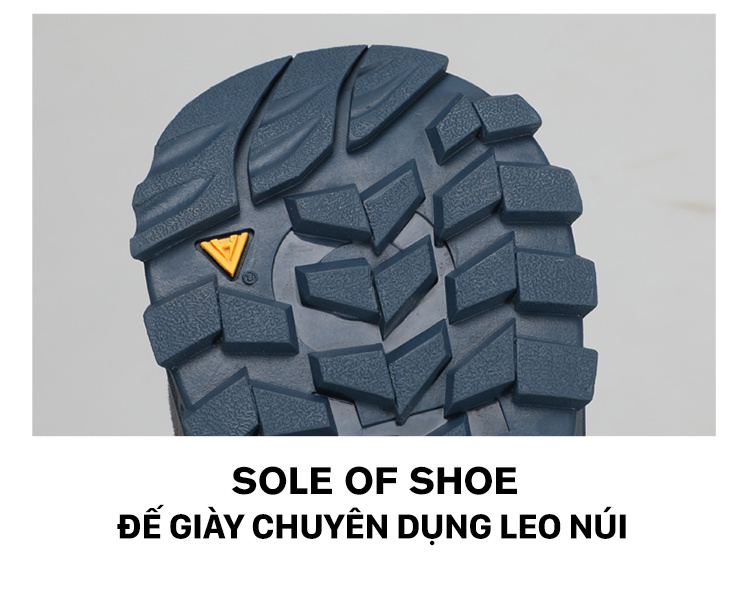 Giày trekking nam Humtto 160482A cổ thấp da bò lộn khóa dây chống trượt-12