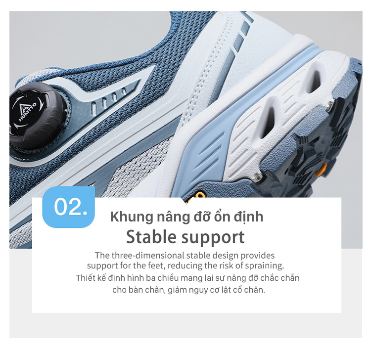 Giày hiking nam Humtto 171443A cổ thấp lưới cắt xẻ thời trang nhiều màu-16